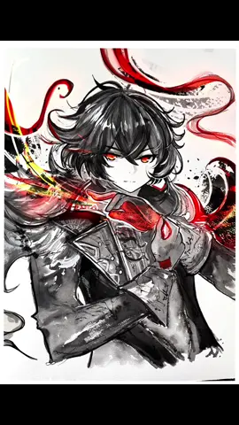 I added a little color this time #GenshinImpact #art #diluc #fyp #fypシ