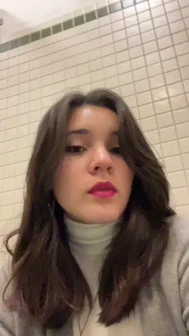 hot girls sit alone in the bathroom