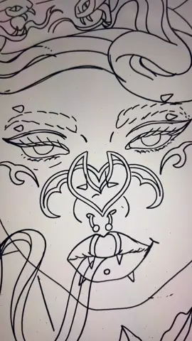 I may be out of my depth on this madussa piece 🥺 #icantdraw