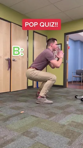 Did you get the right answer?? #physicaltherapy #squats #FitTok