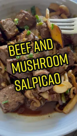 Beef and mushroom salpicao is an easy and flavorful Filipino dish #filipino #filipinofood #sarap #masarap #salpicao #beefsalpicao #beefsalpicao😋 #ngonqua #steak #beefrecipe #EasyRecipe #FoodTok #foodtiktok