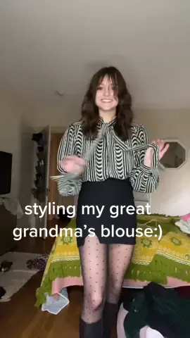 i LOVE this blouse so much no mawmaw slander will be tolerated!! lmk if i should do more #vintagestyle #grwm #fashiontok #styleinspo #neutrals