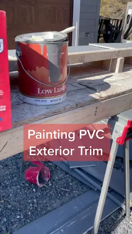When your client doesn’t want white trim- STIX Primer + MOORGLO Exterior @benjaminmoore #paint #painting #exterior #trim #build #construction #howto