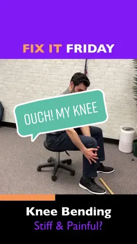 Try this at home if you have a stiff and painful knee when you bend #fyp #kneepain #knees #kneepainrelief #kneepaintreatment #kneepainexercise