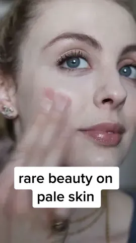 Reply to @cloudlex00 trying rare beauty glossy lip balm, blush & more on pale skin! #rarebeauty #beautytips #rarebeautyblush #paleskin #palegirl #fyp
