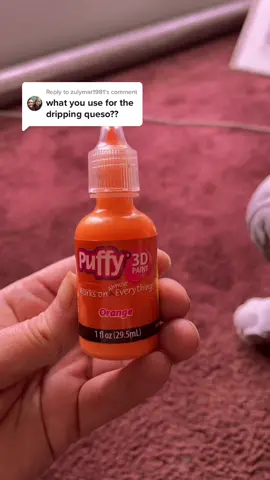 Reply to @zulymar1981  i used orange puff paint  for the drip :)