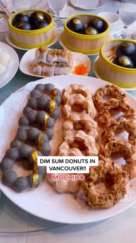 A mochi donut with pork floss on it?? #dimsum#mochidonuts#mochidonut#mochi#vancouverfoodie#vancouverfood#dessert#desserttiktok