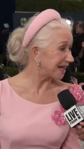 Helen Mirren’s got jokes at the #SAGAwards red carpet. 😂