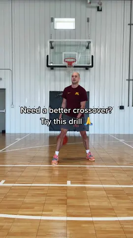 Try this drill to improve your crossover! 🎒 #basketball #basketballmoves #basketballtraining #basketballdrills #basketballtips #basketballworkout #basketballshooting #basketballtrainer