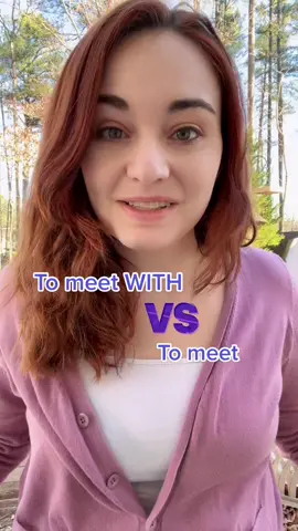 Meet vs. meet WITH ☺️ #inglesrapido #ingles #englishteacher #phrasalverbs #learnenglish #aprenderingles #anglais #englishtips #esl #inglese #inglizce