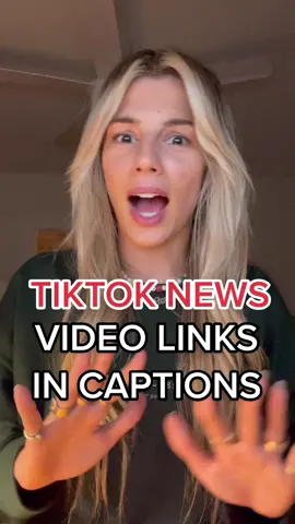 TIKTOK NEWS: ADD VIDEO LINKS TO YOUR CAPTIONS ✨ check out more tiktok updates: @jera.bean @jera.bean #tiktoknewfeature #tiktokupdates