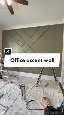 Office accent wall #accentwall #satisfyingvideo #featurewall #homeinspo #officeinspo #homedecor #designer #contractor #interiordecor #DIY