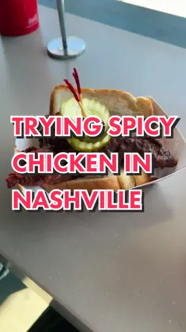 My videographer at the end 😂 #50Dates50States #nashville #tennessee #chicken #spicy #food #travel #fyp