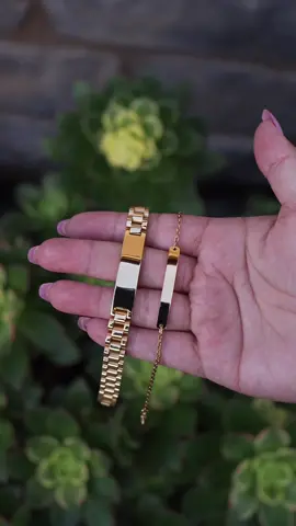 Engraved couple set bracelets now available on our shop 😍 Personalize with your names/dates! #couplejewelry #couplegoals #engravedjewelry #fyp