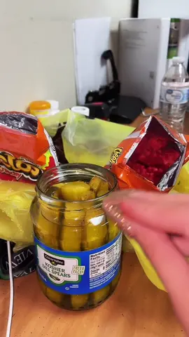 Best snack everrrrrr 🔥 #fyp #hotcheetoswithpickle