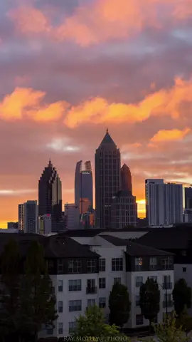 Beautiful sunrise of Atlanta Skyline 🌇#atlantacity #timelapse #sunrise #atlanta
