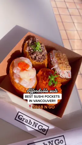 You have to try these!! 🔥 #sushi#inari#sushilover#snack#seafood#vancouverfood#vancouverfoodie#vancouverbc#foodcourt#hiddengem
