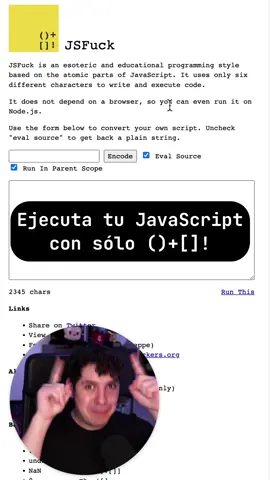 JAVASCRIPT en sólo 6 CARÁCTERES 😱 #frontend #programacion #techtok