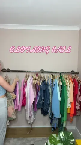#clothingrail #clothinghacks #clothingrack #colourcoordinated #colourcoordination #pintrestaesthetic #fashiontiktok  #wardrobeessential #clothingracks