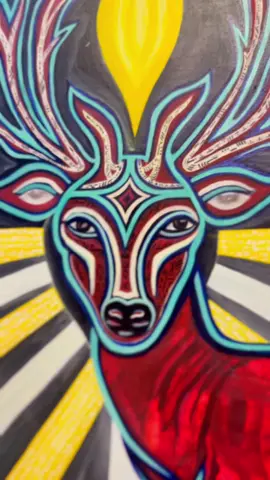 Kayumari 🦌 🧿 #kayumari #bluedeer #huichol #painting #atxart #atxartist