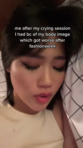 taking pics after crying is therapeutic and making tiktoks made me feel better lol