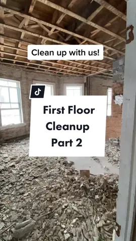 So. Much. Plaster. 😅 #cleanup #demo #homerenovation #weekendproject #satisfying #sweeptok #messy #oldhouse #elmstreethouse