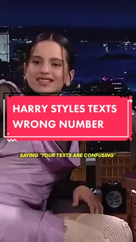 Imagine Harry Styles texting you by accident and you tell him to stop bothering you i- 😳😭 via: @FallonTonight #HarryStyles #rosalia