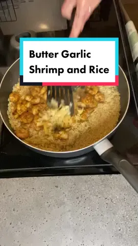 Butter Garlic Shrimp & Rice! So good #shrimp #rice #dinner #dinneridea #Recipe #cooking #meal #food #yum #dinnerrecipe #cook #eat #Foodie #skillet #wine #saturday #weekend