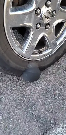 The Tire has a BUBBLE in it!!! 😂😂 #TheAdamProject #TurboTaxAlphorn #SchickAsks #OhNo #itsbroken #bubble #tire #badegg #tirechange #thatsnotsupposedtobethere