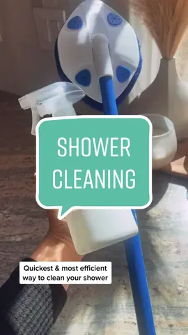 The BEST way to clean your shower quickly using a DIY all natural cleaner 🧼✨🙌🏼 #CleanTok #TheAdamProject #CloroxMistChallenge #tipsandtricks