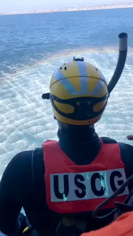 Getting paid to jump out of a helicopter #uscg #coastguard #military #outerbanksedit #rescueswimmer