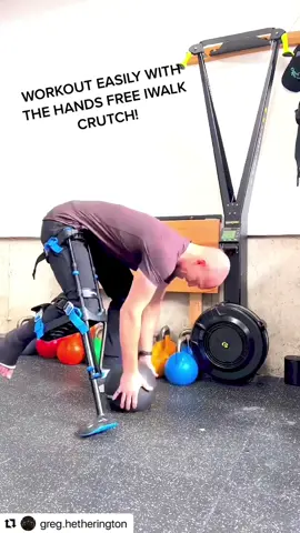 #workout after a #lowerleginjury with the #handsfree #iwalk #crutch! #crutches #brokenleg #brokenfoot #brokenankle #cast #GymLife #walk #walking #workoutchallenge #gymmotivation #workoutmotivation #workingout #leg
