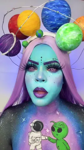Responder a @santiagodavidvidu  Bienvenid@s! Los quiero 💫 🪐 👩🏻‍🚀 🌍 👽 #fyp #parati #foryou #galaxymakeup