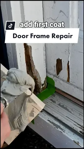 Repair rotten door frame.  #Evercoat #homefix #repair #filler #doors #house