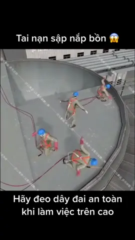 Hãy mang dây đai an toàn chống rơi ngã khi làm việc trên cao #safety #accident #LearnOnTikTok #education #baohotoandien #baoholaodong #lamviec