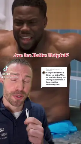Reply to @jessicamgrecco Ice baths explained. #ice #icebath #Fitness #workout #recovery #kevinhart #lifting #recovery #bodybuilding #powerlifting #crossfit #gym #fitnesstok #doctor #doctorsoftiktok #macysownyourstyle