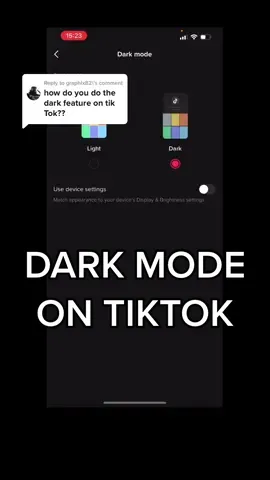 Reply to @graphix82  HOW TO USE DARK MODE 🖤