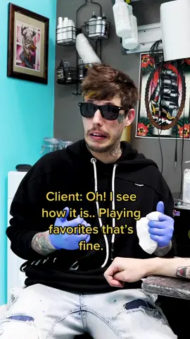 When your tattoo artist double books themselves 😬 @its_guythompson @Kanyon #teamdestroy #tattoo #skit #meme