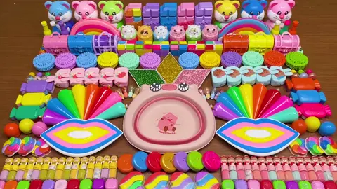 Relaxing with clay piping bags & makeup! Mixing random things into glossy slime