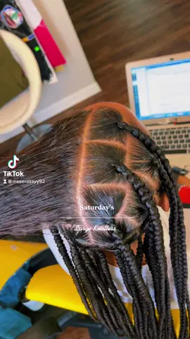 Large Knotless ✨🔥 #SeeHerGreatness #WomenOwnedBusiness #braidstutorial #neatbraids #knotless