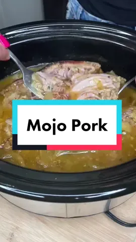 Crock pot mojo pork! #easydinner #crockpotrecipe #mojopork