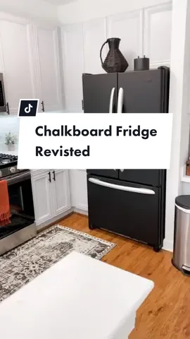 Reply to @jonicamp  happy to do a recap :) #chalkboardpaint #chalkboardfridge #paintedfridge #refrigerator #kitchen #DIY #crafts #easydiy #cheaptok #beforeandafter #turorial #LearnOnTikTok