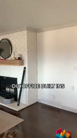 DIY office built ins #tiptok #diyproject #interiordesign #styling #howto #homedecor