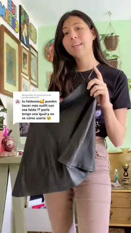 Responder a @janethvaldez621 con faldita de vinipiel 🌸 #outfitideas (ig:marianaacarvajal)