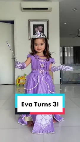 Our girl turned 3 years old yesterday! She had to be Sofia the First thanks to all your comments 😍💜 #fyp #toddlersoftiktok #sofiathefirst #3yo