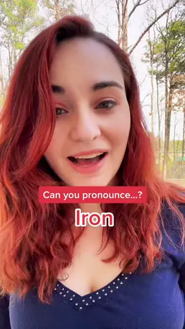Can you pronounce IRON? #englishteacher #englishpronunciation #americanpronunciation #pronunciation #inglesfluente #inglespratico #pronunciation #esl #ingles #learnenglish