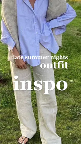 Outfit inspo for the late summer nights 🐚🐚🐚 #scandiinspo #Summer #trending #outfits #sommer #foryou #fordeg #fördig #fyp #inspo