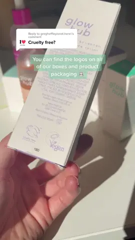 Reply to @gregheffleyisnot.here YES all of our products are cruelty free, vegan + leaping bunny approved 🐰 #glowhub #skincare #veganskincare #crueltyfree #beauty