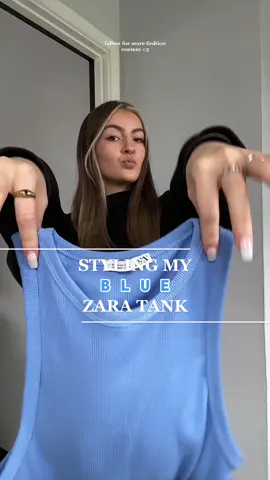 I love this colour so much #zara #zaratank #blue #styling #OOTD #outfitoftheday #outfitinspo #summerfits #summeroutfit #spring #springfashion
