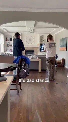 Arms crossed, legs spread, class dad #dadmoves #classicdad #thestance